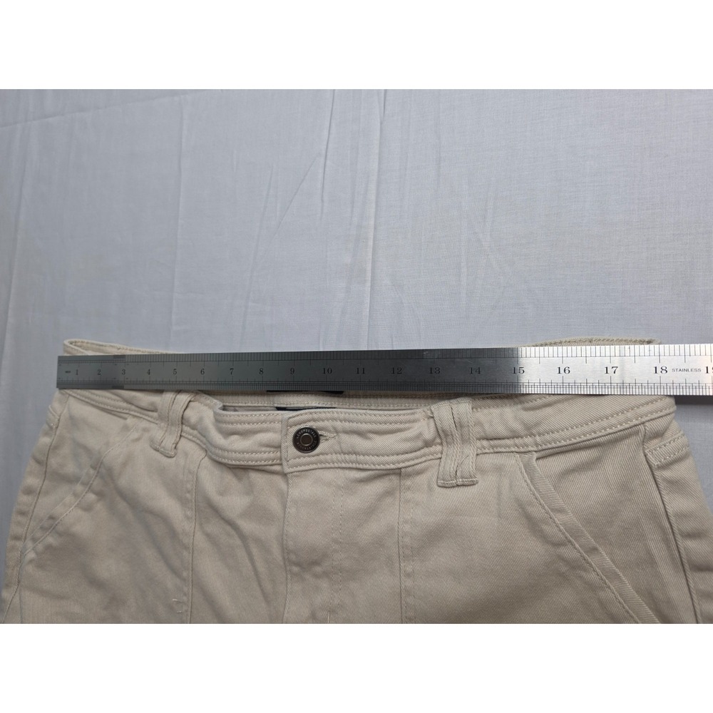 Aeropostale Cargo Pants Womens 16 Beige Cotton Stretch Flared Leg Hiking Camping - Picture 6 of 8